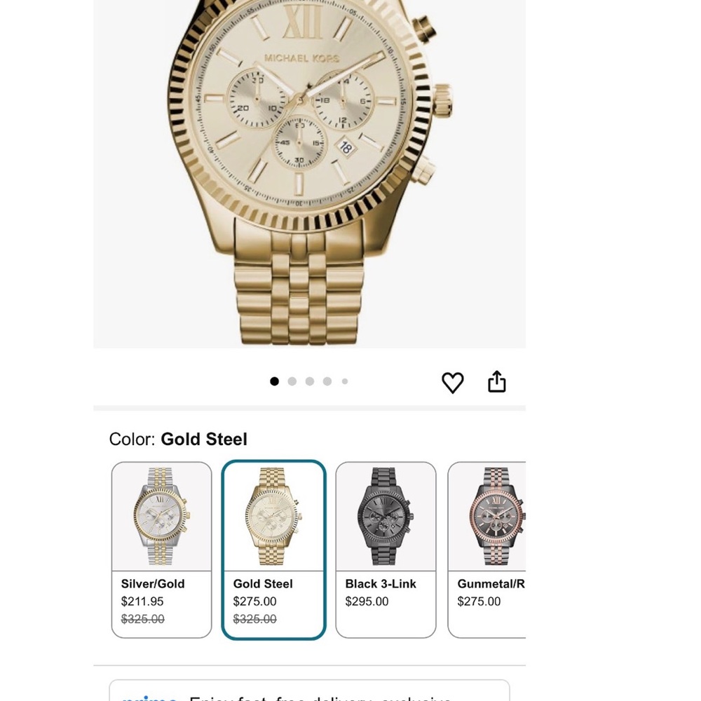 Michael Kors Radiant Gold Chronograph Watch - Picture 5 of 5